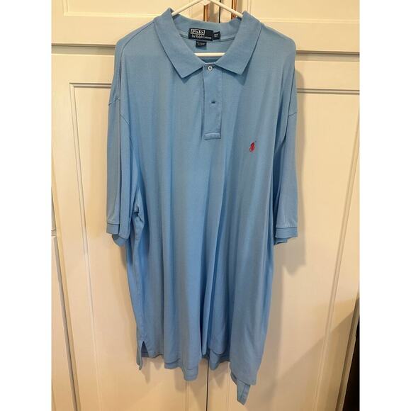 Polo Ralph Lauren pony 3XLT Big and tall light blue collared shirt casual - Picture 1 of 6